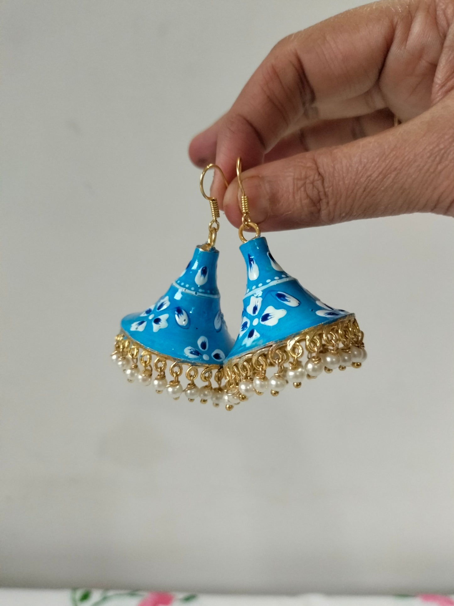Blue Colour Jhumka