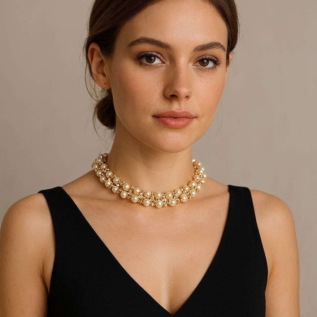 The Gilded Pearl Radiance Choker