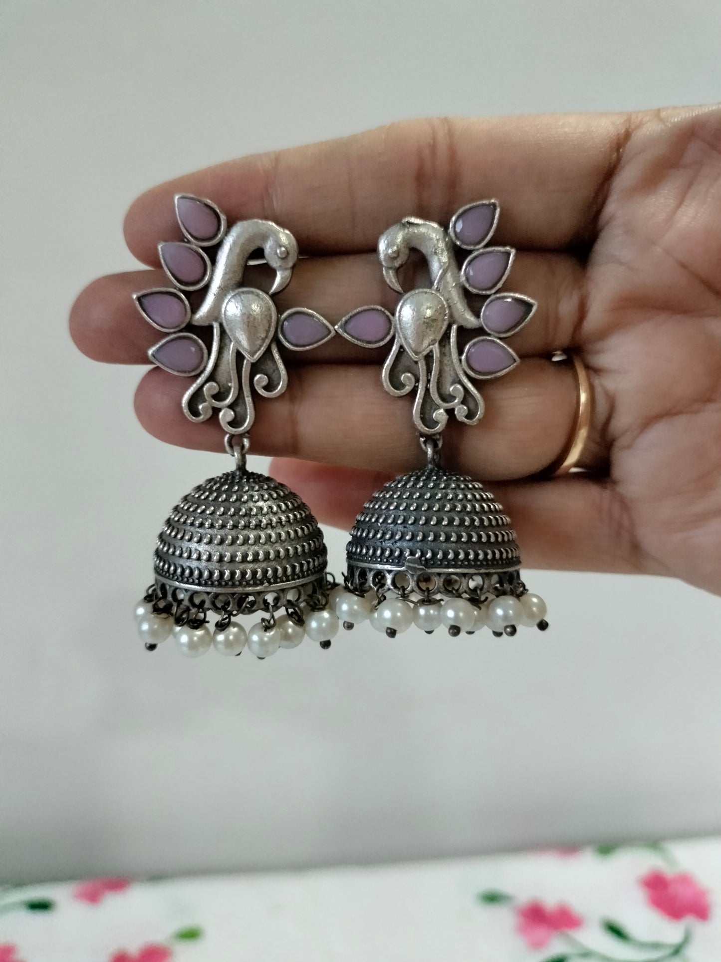 Peach Colour Jhumka