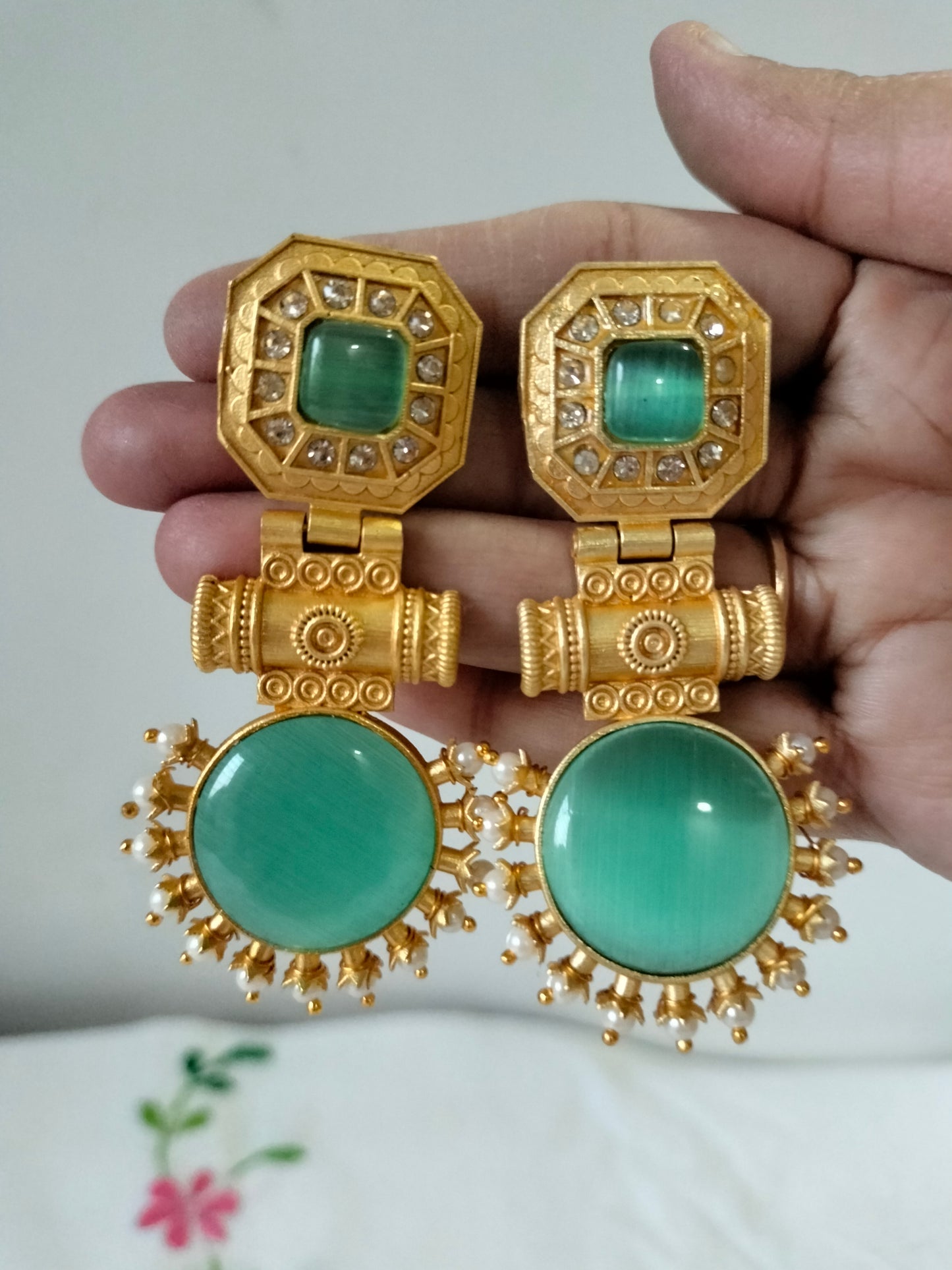 Turquoise Colour Earrings