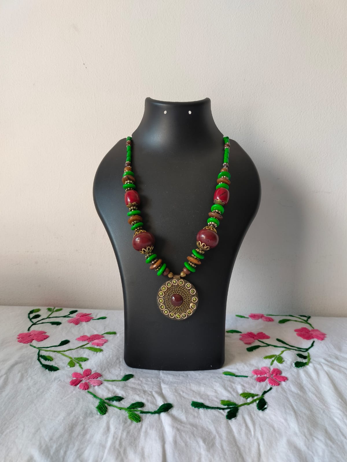 Antique Mandala Medallion Necklace