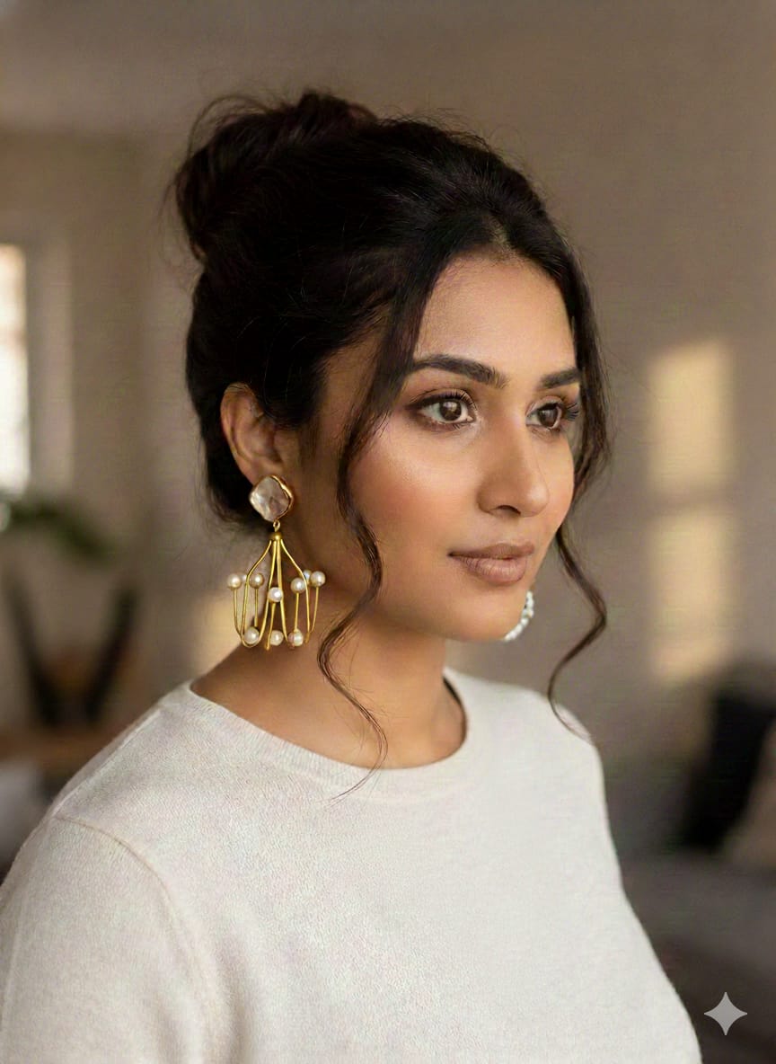 Mother of Pearl Chandelier Earrings