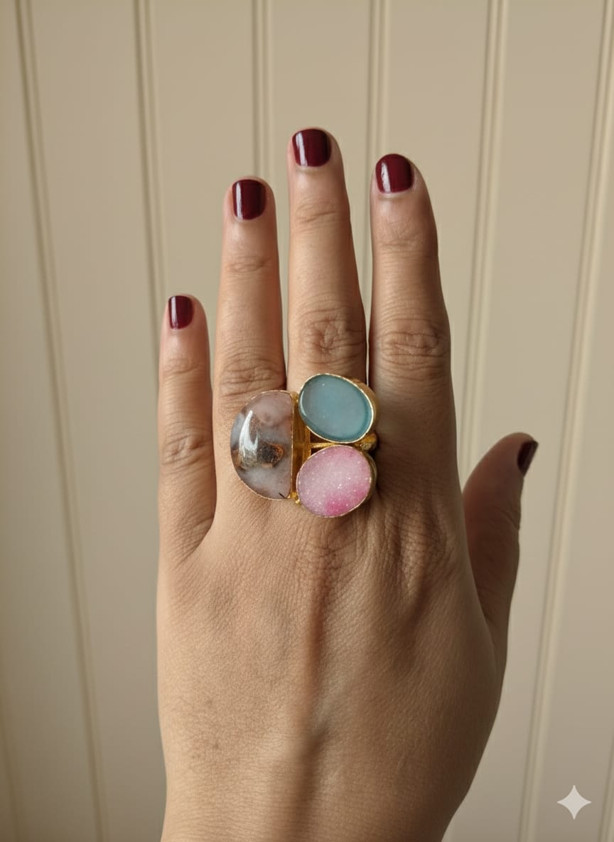 The Trio-Gems Aura Ring