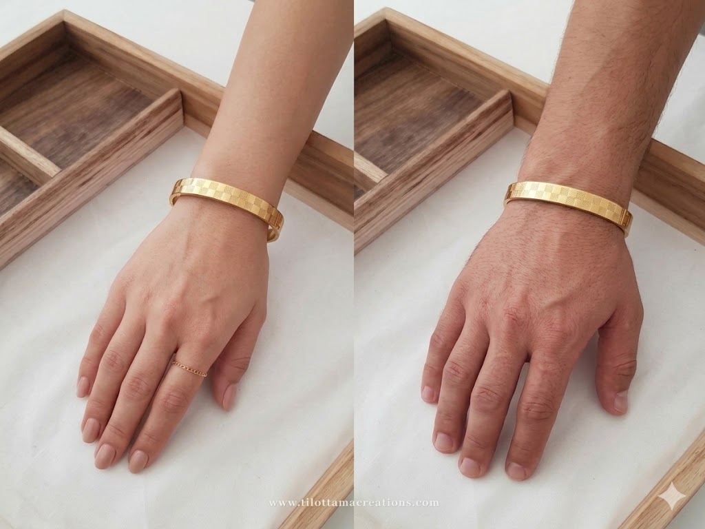 The Gilded Damier Bangle