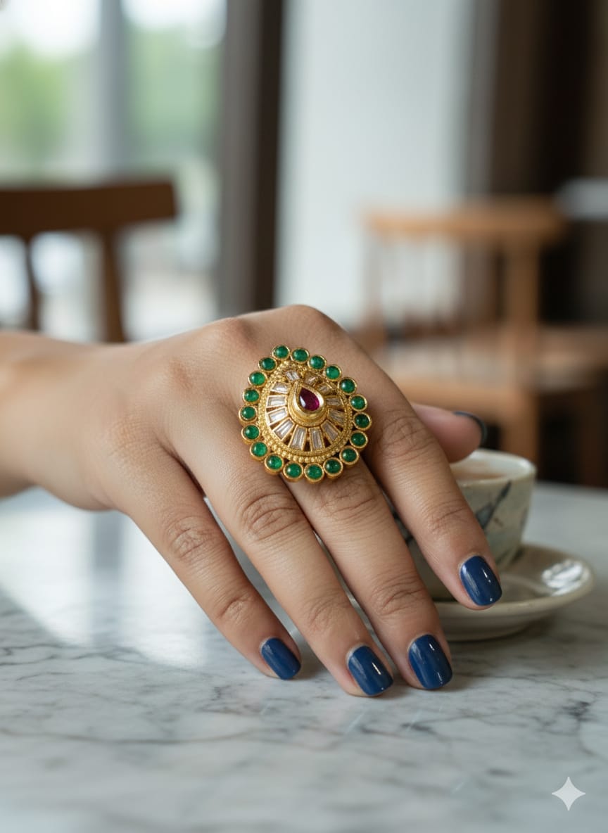 The Royal Mayura Mandala Ring