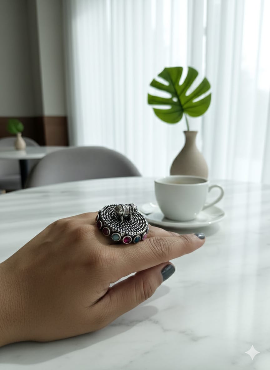 The Noor Sunburst Statement Ring
