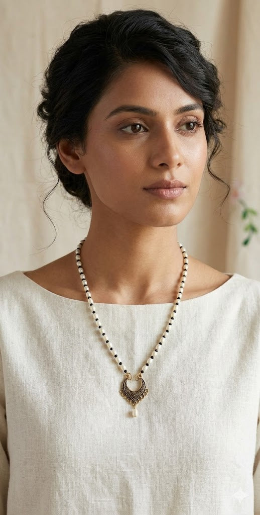 The Crescent Moon Pearl Charm