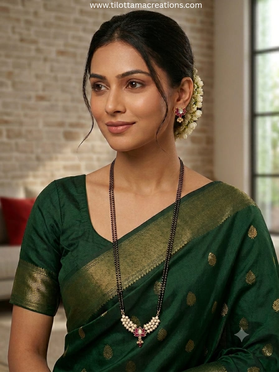 Royal Lotus Pearl Mangalsutra Set
