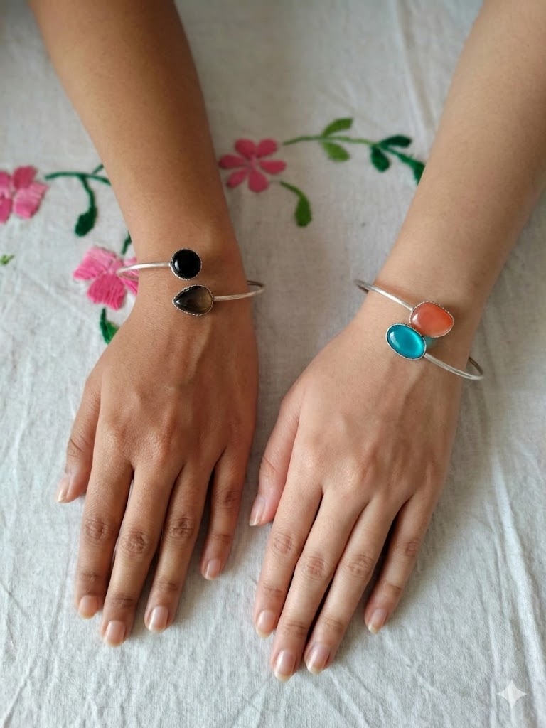 Vibrant Duo Bypass Bangles