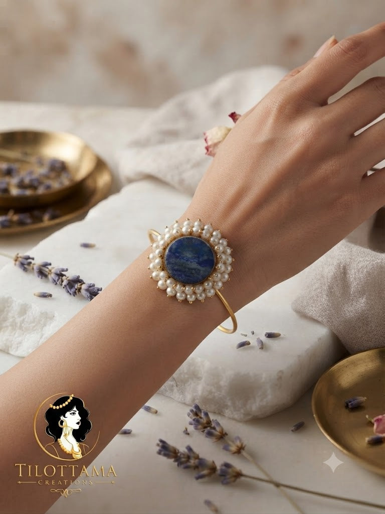 Lapis Pearl Radiance Cuff
