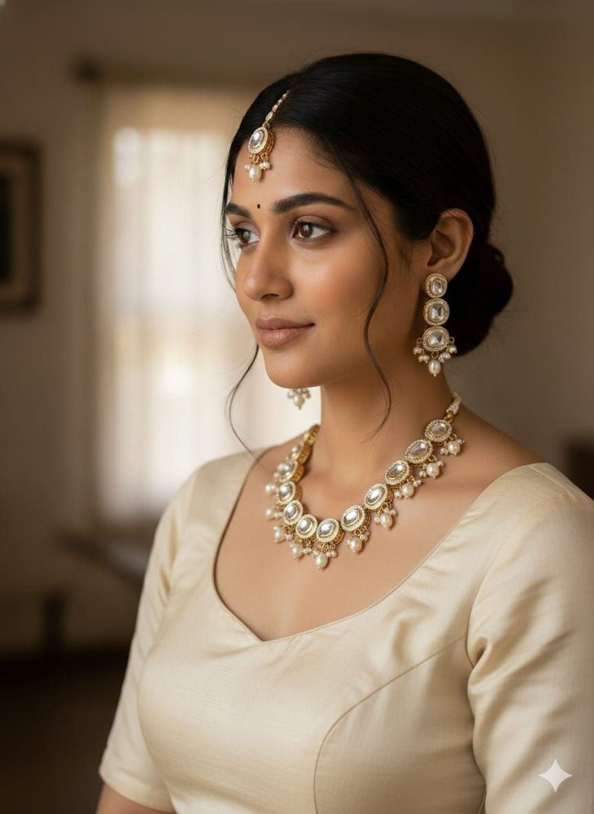 Majestic Amethyst Kundan Set