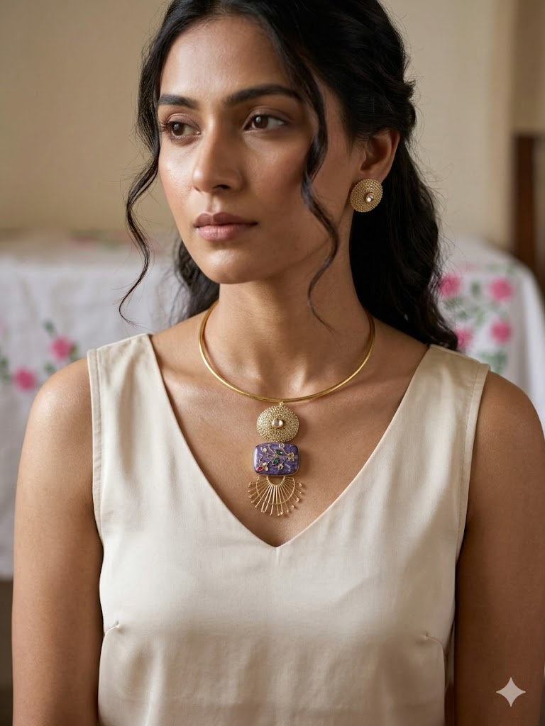 The Violet Royal Collar Set