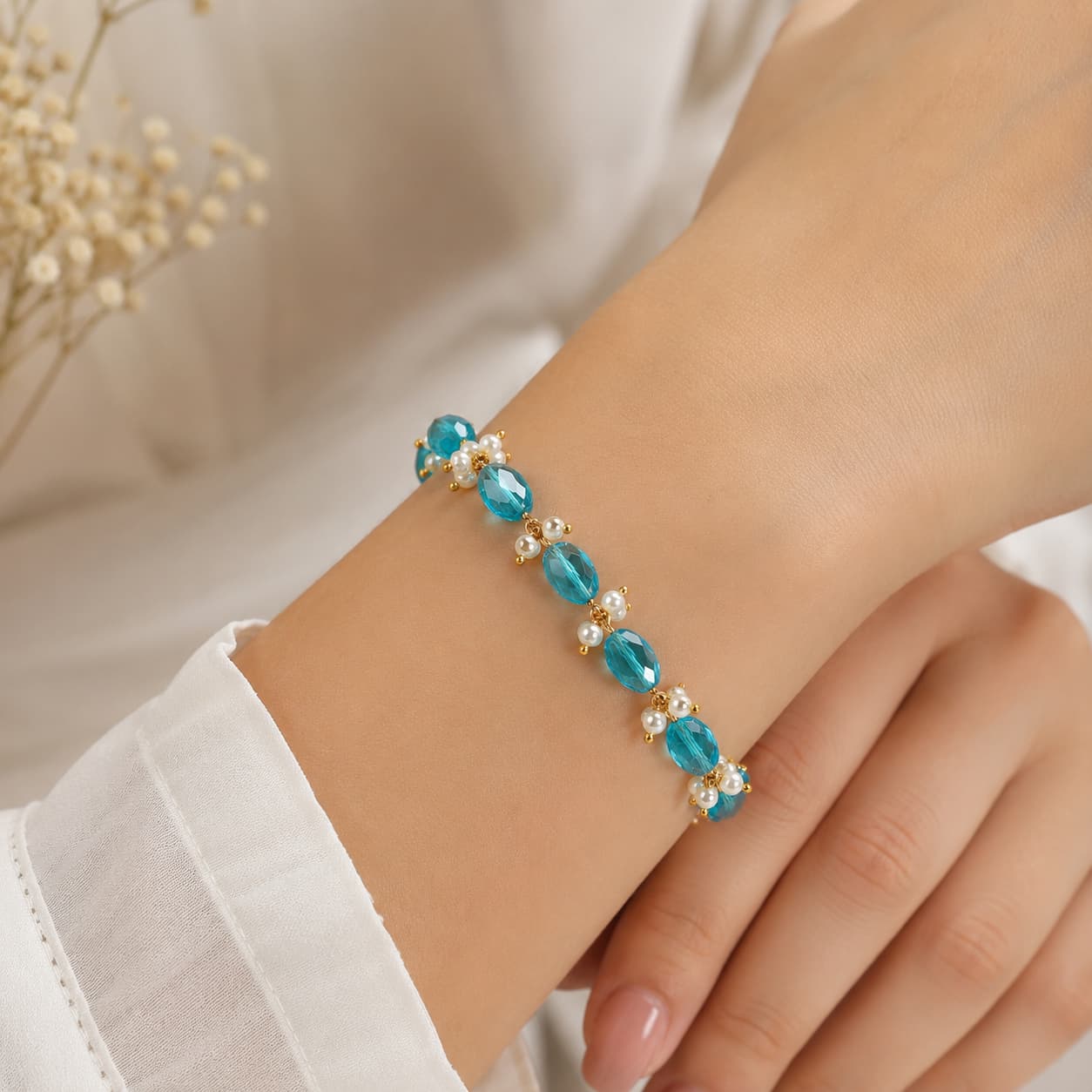 The Pearl Bloom Gemstone Bracelet Collection
