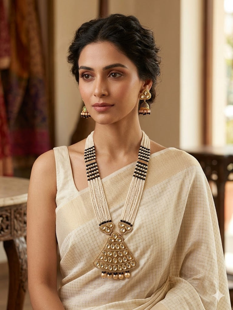 The Royal Monochrome Jhumka Set