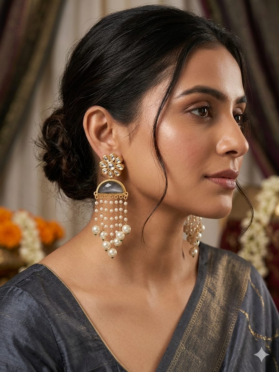 The Mayura Emerald Heritage Jhumkas