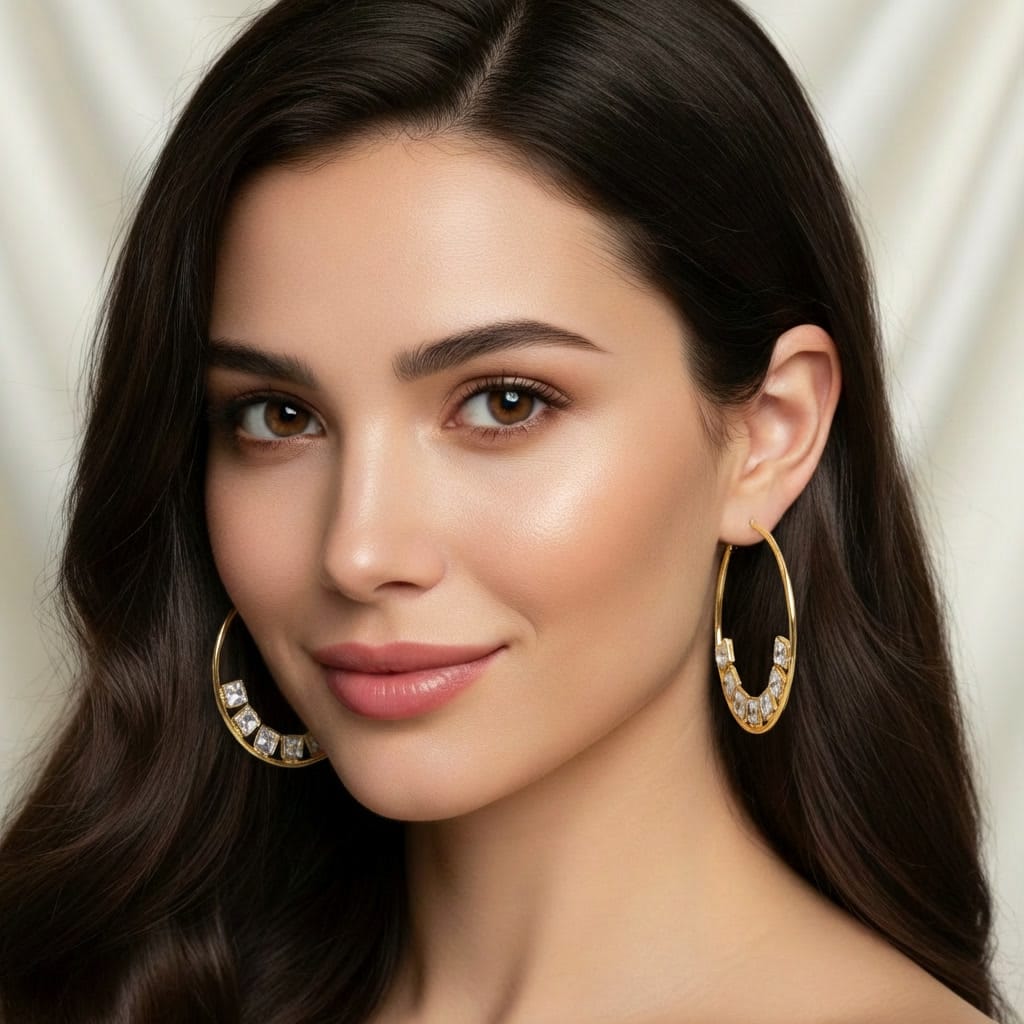 Celestial Glimmer Hoop Earrings