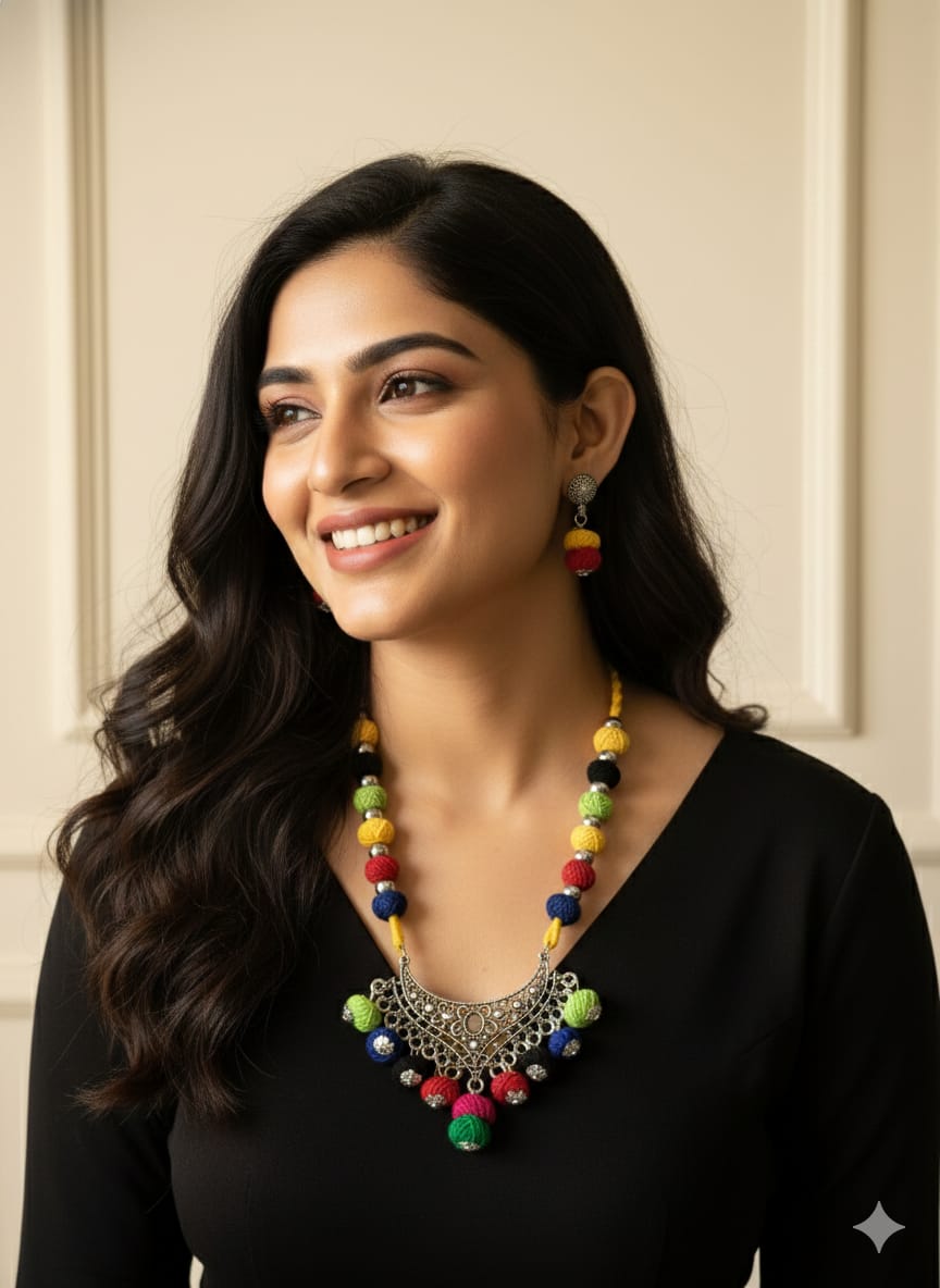 Vibrant Utsav Oxidized Jewelry Set