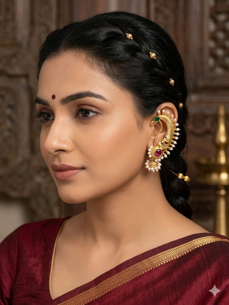 Antique Floral Medallion Ear Cuffs
