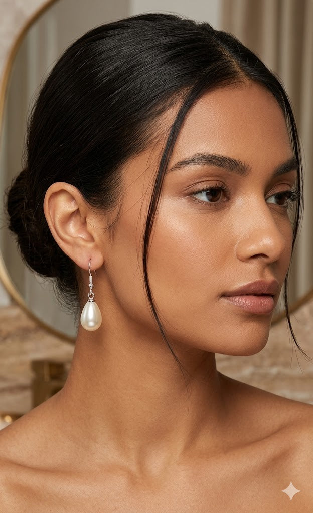 Elegant Faux Pearl Drop Hook Earrings