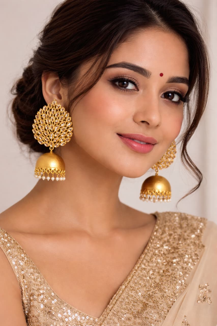 The Golden Bodhi Jhumkas