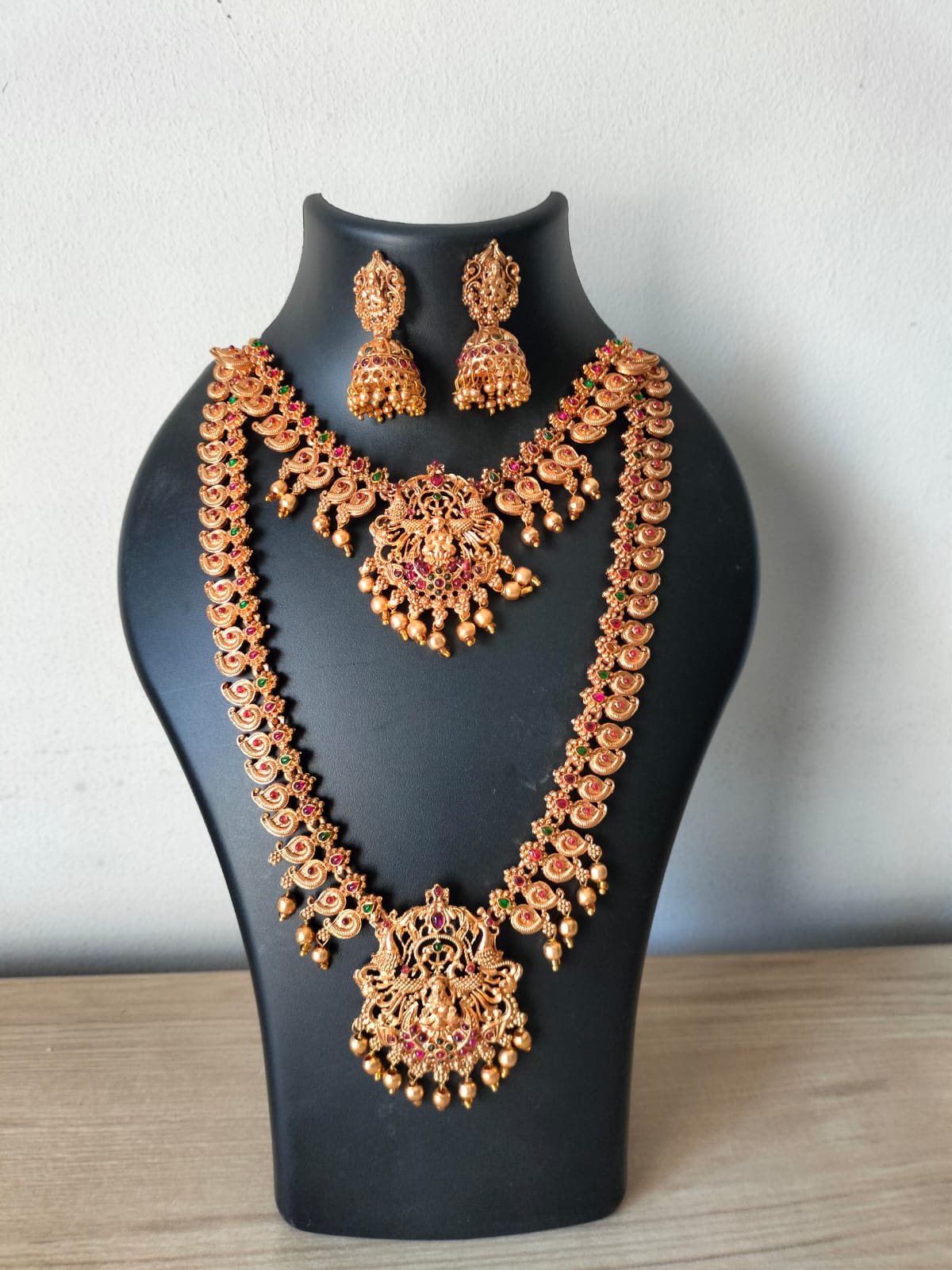 Divine Lakshmi Temple Heritage Bridal Set