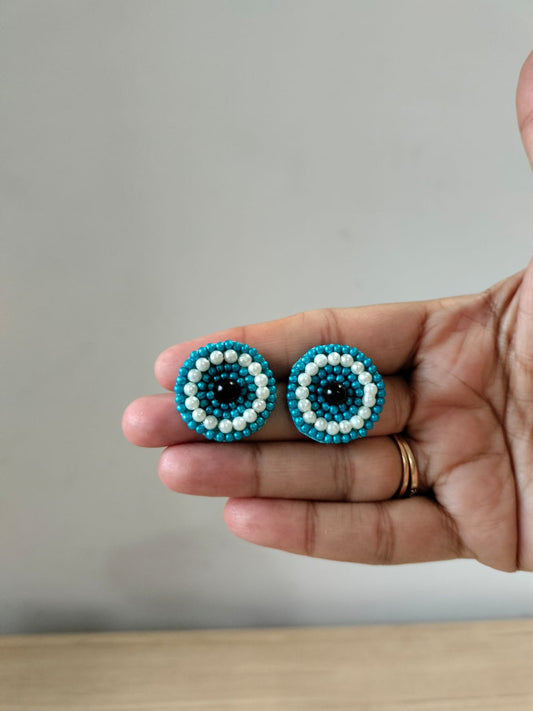 The Azure Guardian Evil Eye Studs