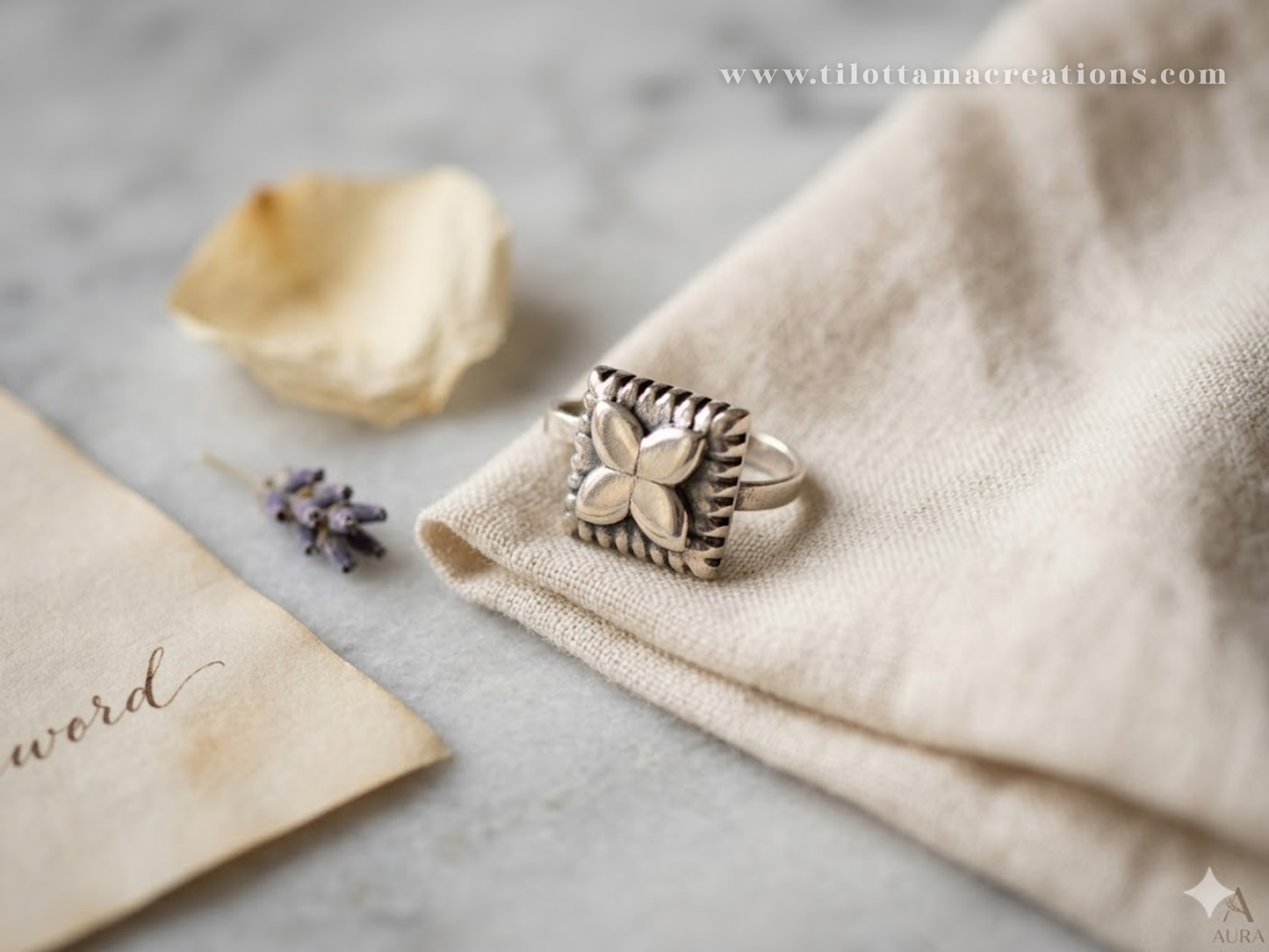 The "Quad-Bloom" Square Cuff