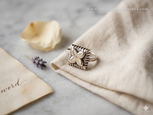 The "Quad-Bloom" Square Cuff