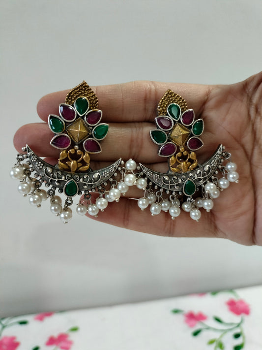 Multi Colour Oxidize Earrings