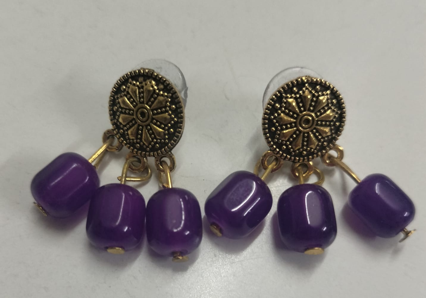 Gilded Violet Bloom Drops
