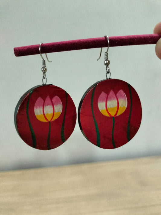 The "Ruby Flora" Embroidered Studs