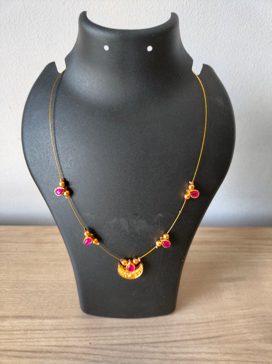 Red Invisible Chain Necklace