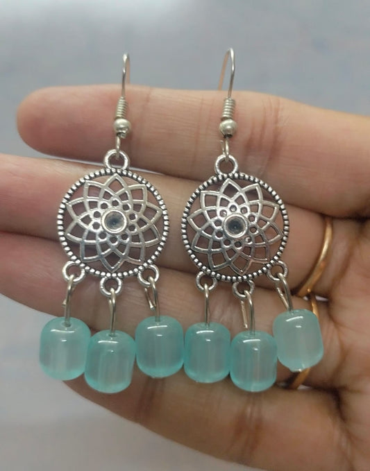 Serene Sky Mandala Dangles