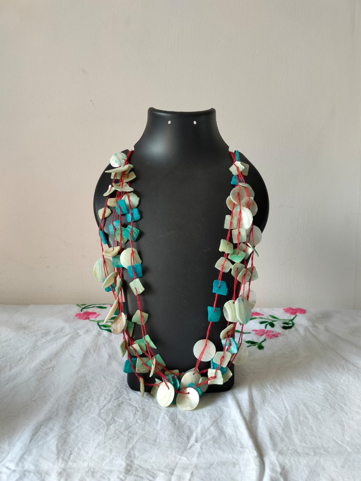 Multi-Strand Coastal Shell-Style Layered Necklace
