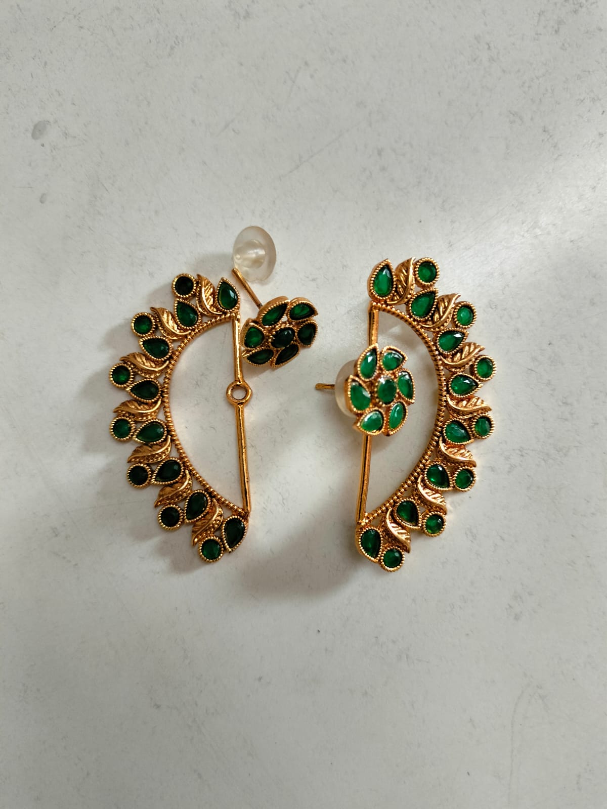 Antique Gold Nakshi Drops Earring