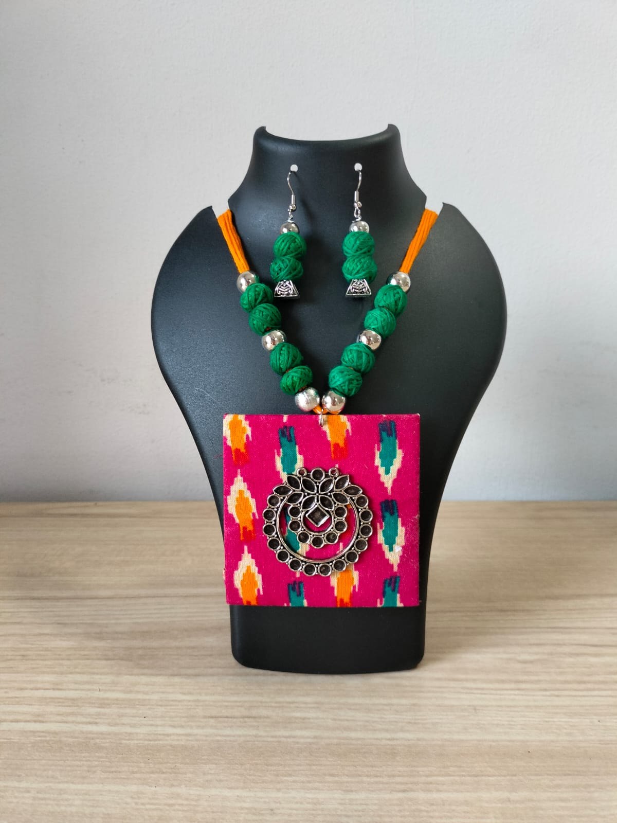 Pink Ikat Heritage Necklace