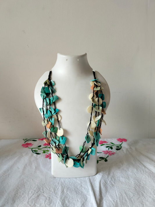 Multi-Strand Coastal Shell-Style Layered Necklace