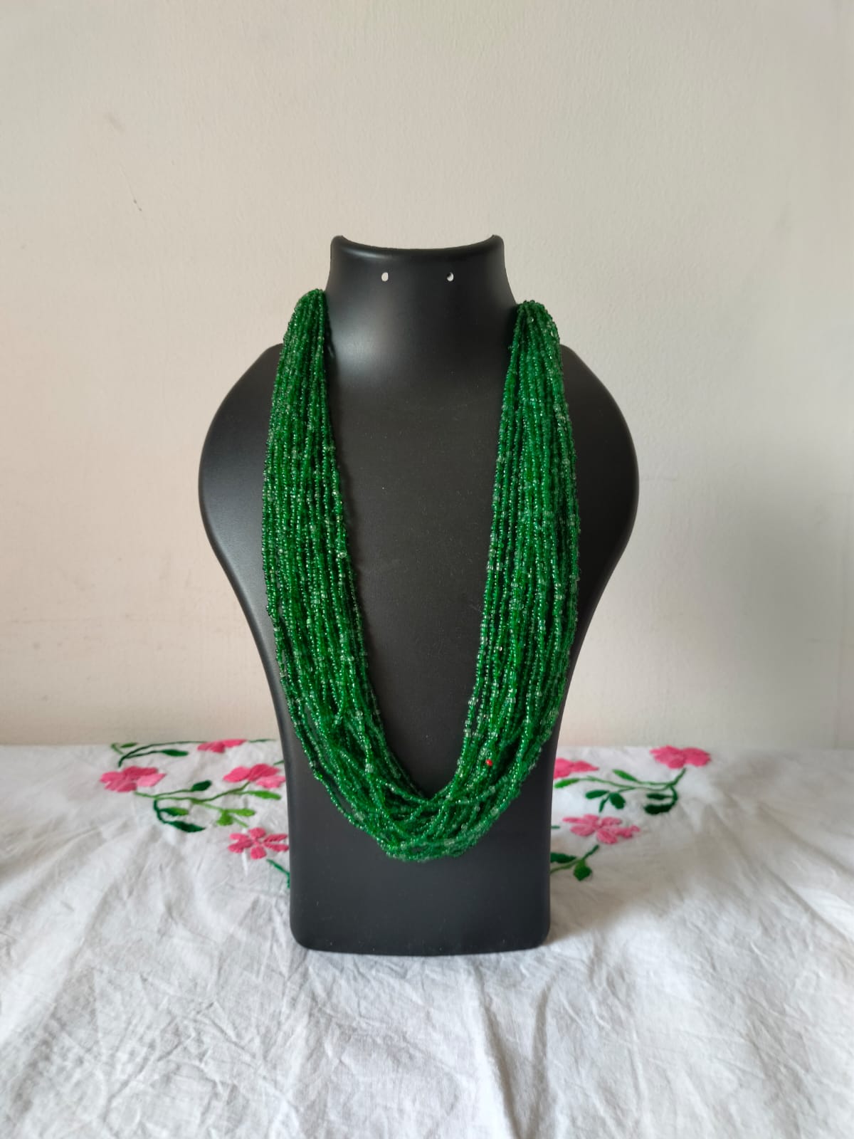 Green Emerald Layers Necklace