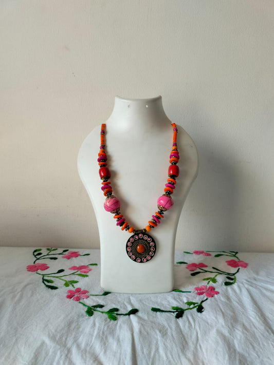 Vibrant Fusion Beaded Necklace