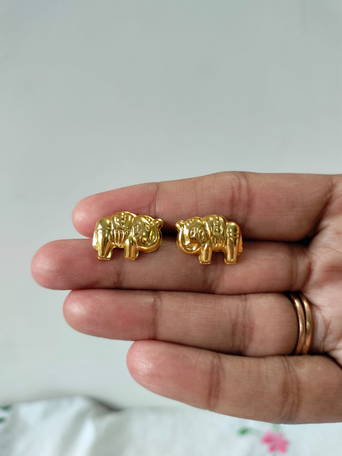 Golden Elephant Studs