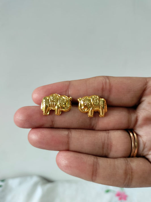 Golden Elephant Studs