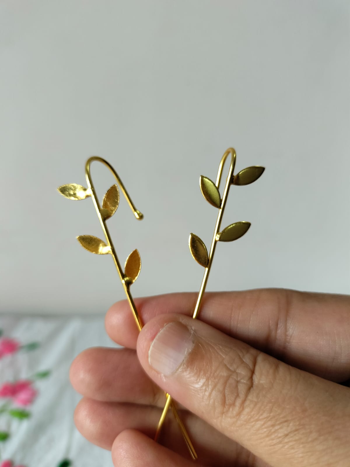 Elegant Laurel Leaf Ear Pins