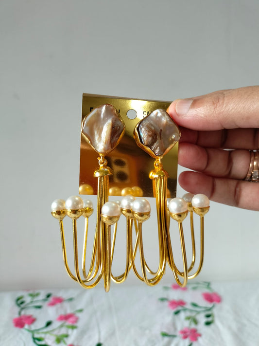 Mother of Pearl Chandelier Earrings