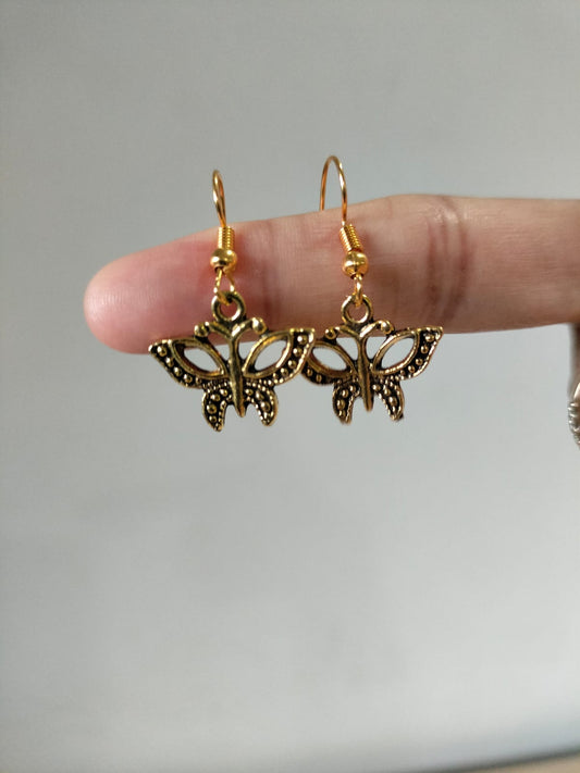 Vintage-Style Butterfly Hook Earrings