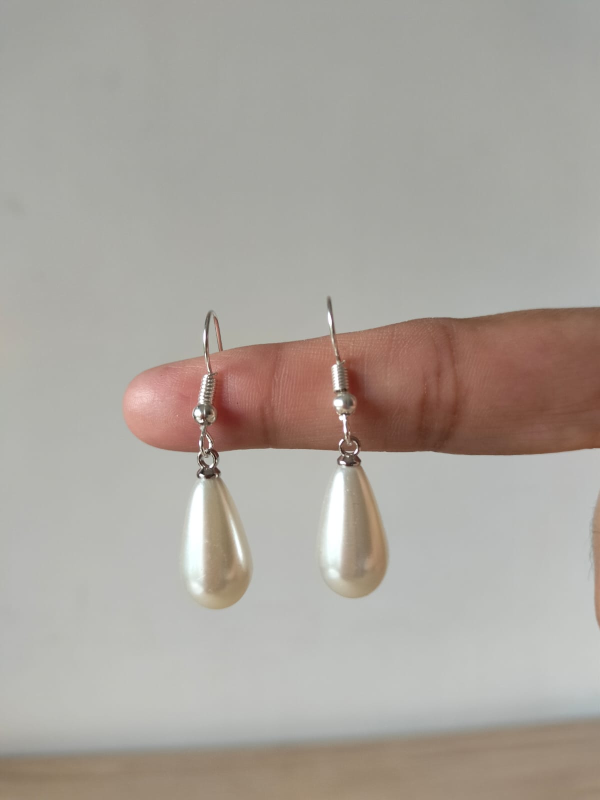 Classic White Pearl Drop Hook Earrings