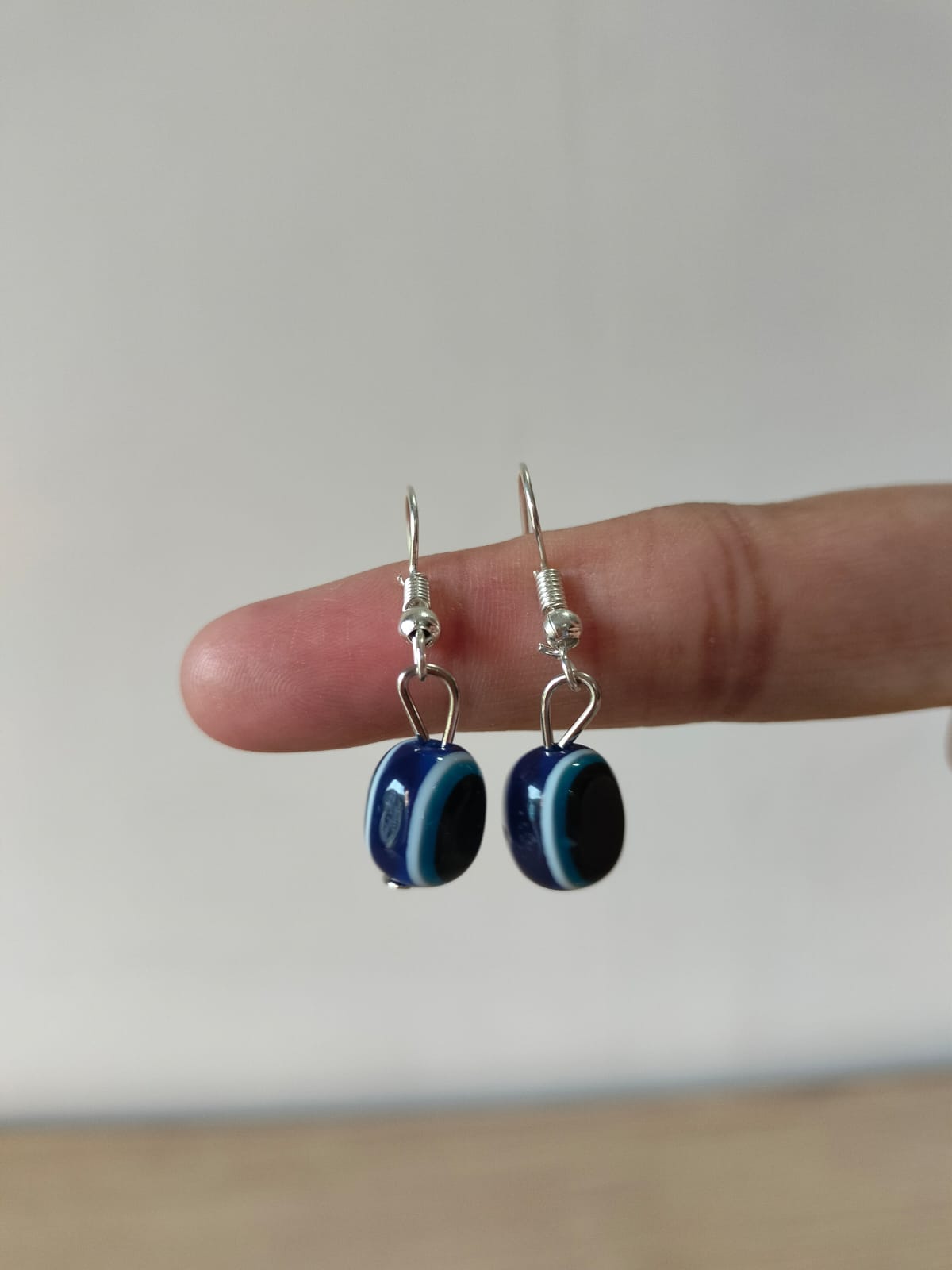 Glass Evil Eye Bead Earrings