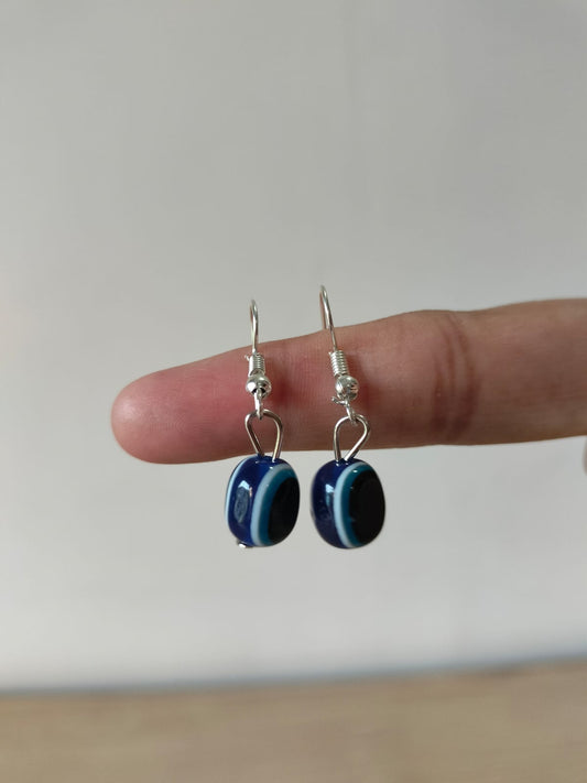 Glass Evil Eye Bead Earrings