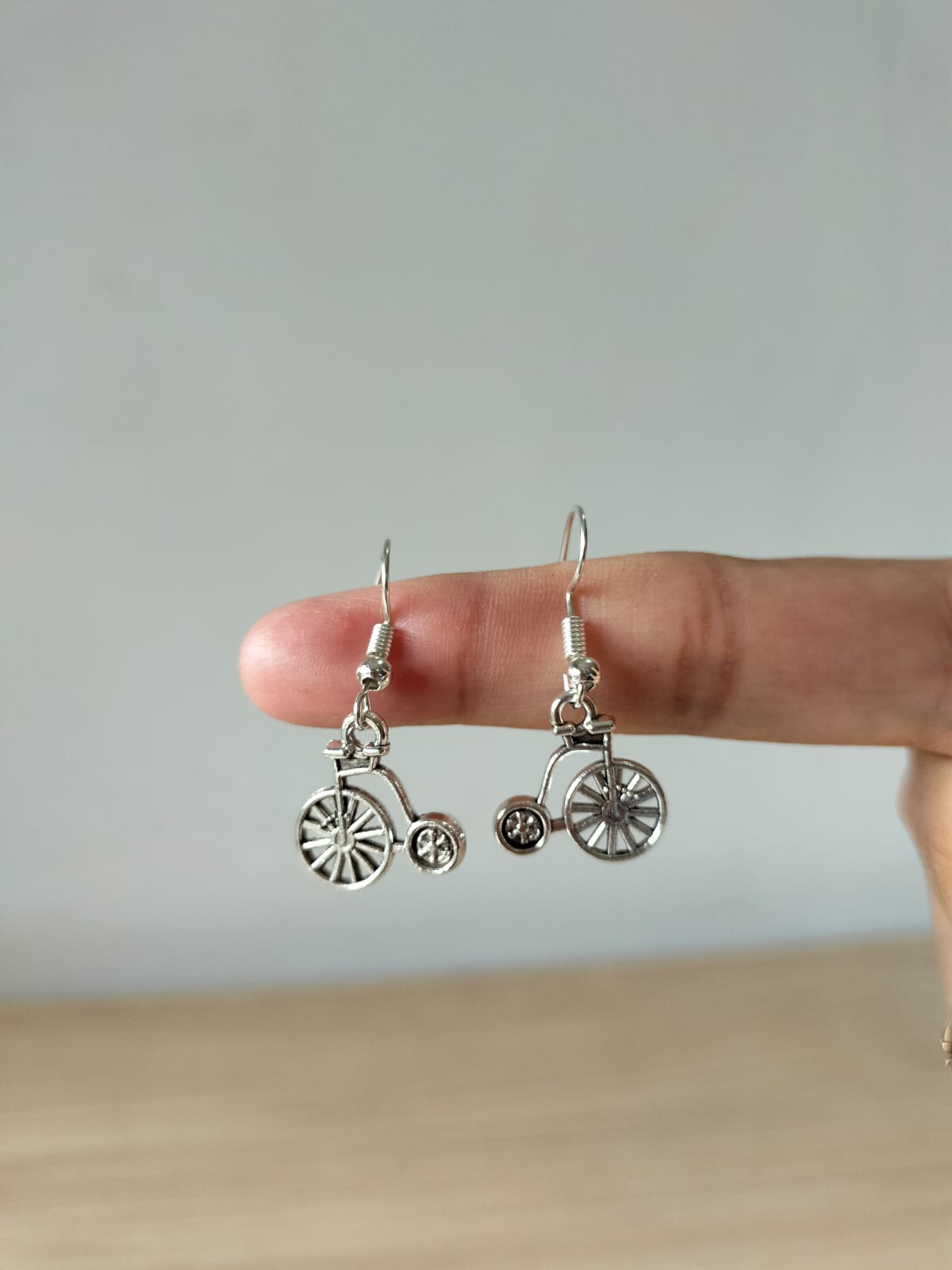 Retro Bicycle Charm Hook Earrings