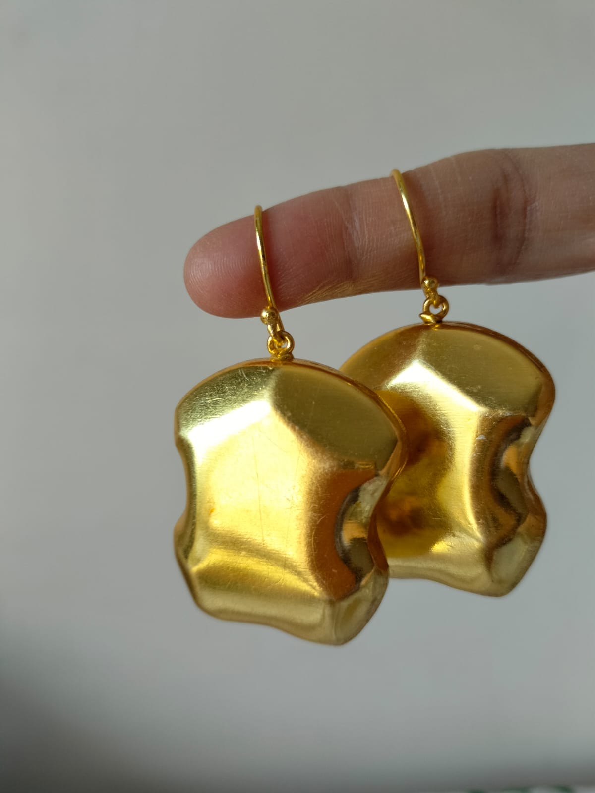 Chunky Gold-Toned Irregular Statement Earrings