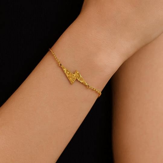 The Electric Gold Bolt Bracelet